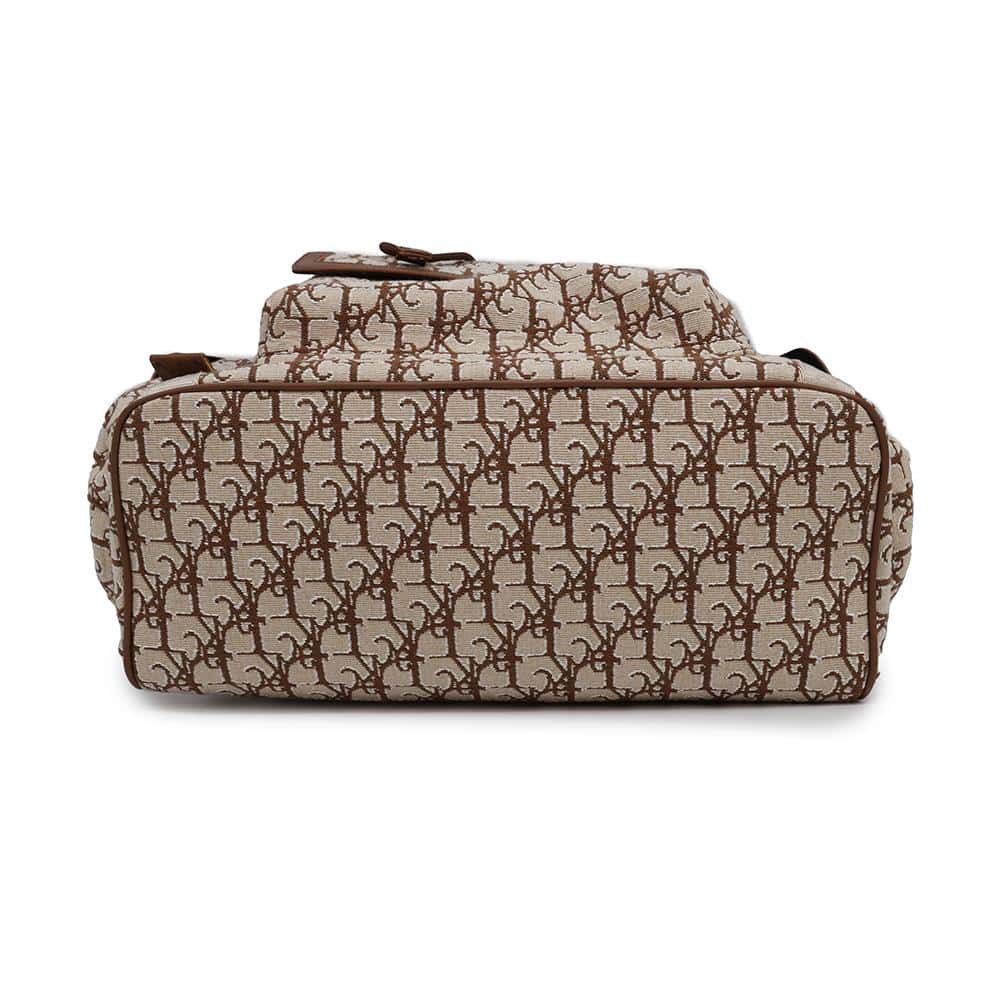 Dior Oblique Cactus Jack Travis Scott Hit The Road Backpack Beige/Brown1ESBA163JOD Jacquard Leather