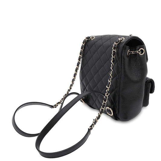 CHANEL Matelasse CC Logo Backpack BlackAS3787 Caviar Leather Size Small