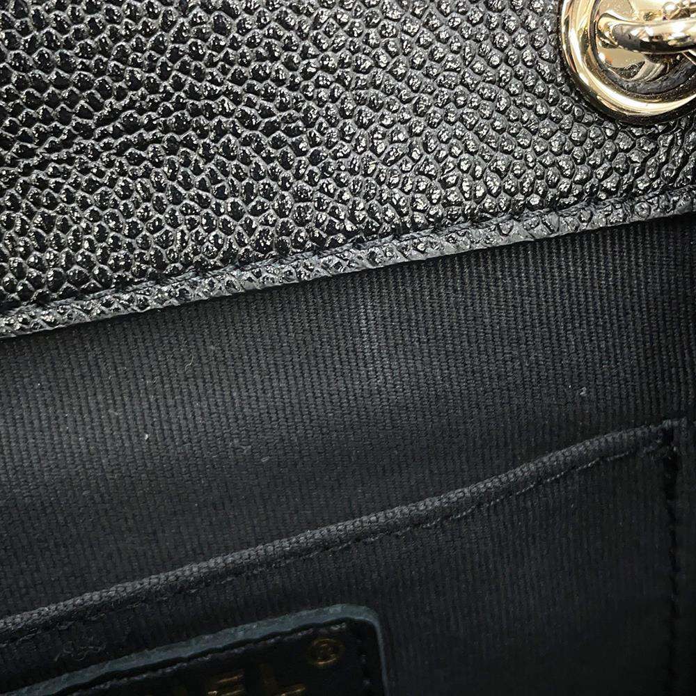 CHANEL Matelasse CC Logo Backpack BlackAS3787 Caviar Leather Size Small