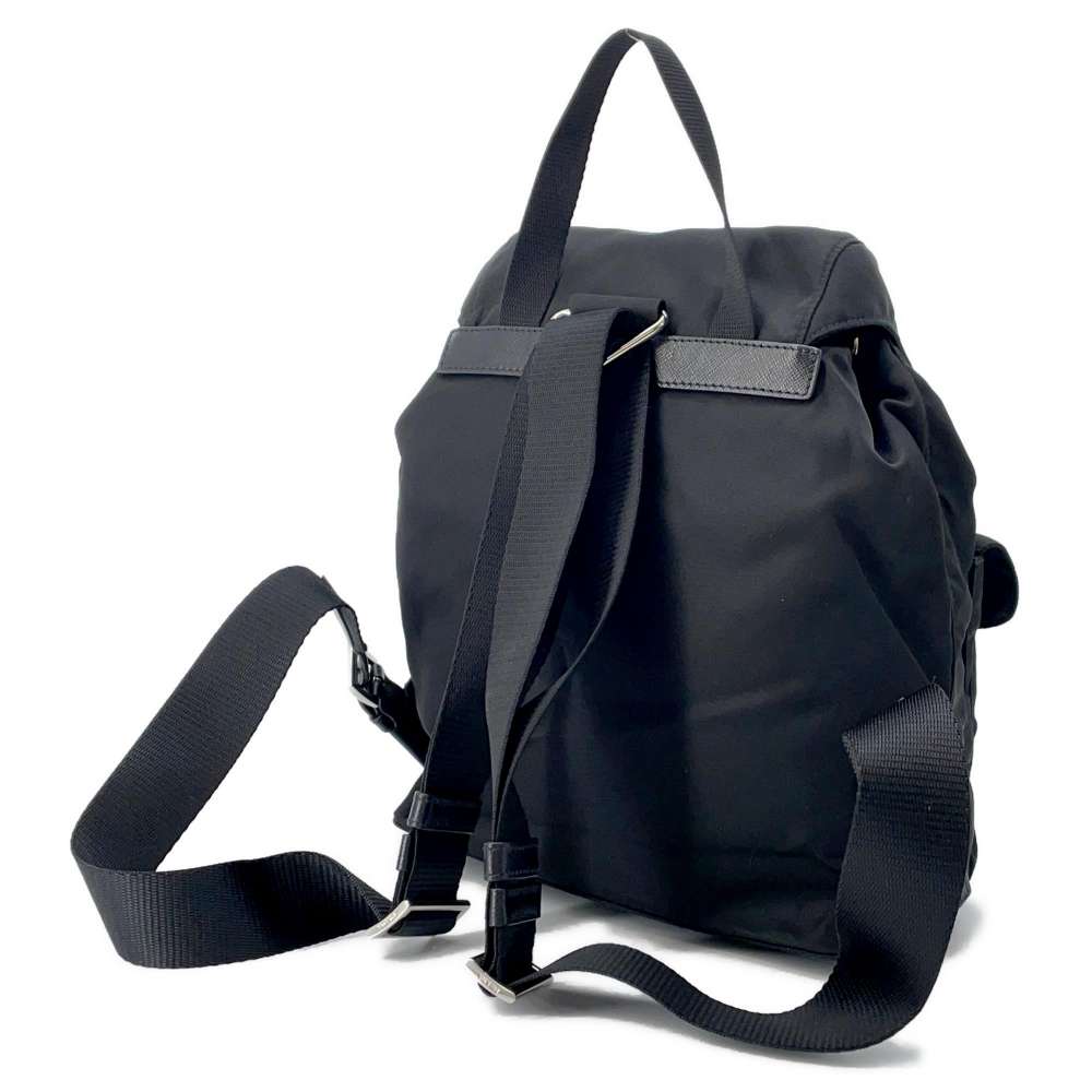 PRADA Backpack Black1BZ677 Nylon Leather Size Small