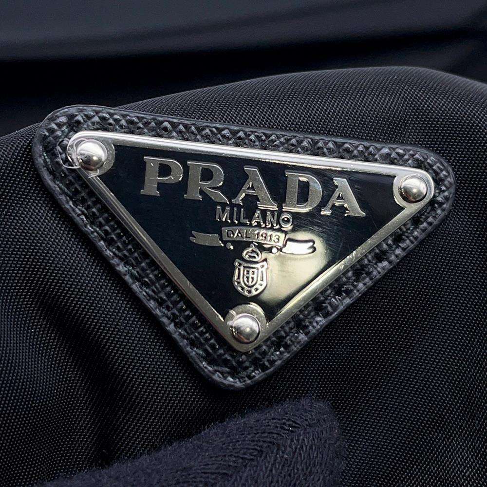PRADA Backpack Black1BZ677 Nylon Leather Size Small