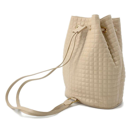 CELINE CBag Charm Backpack Beige188373 Leather Size Small