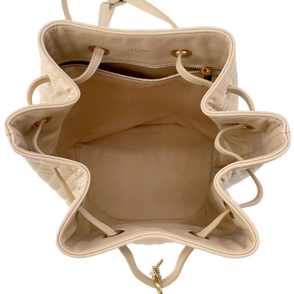 CELINE CBag Charm Backpack Beige188373 Leather Size Small