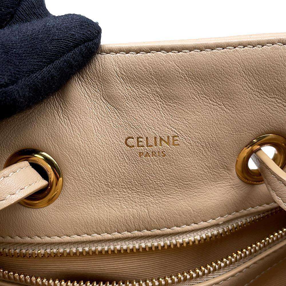 CELINE CBag Charm Backpack Beige188373 Leather Size Small