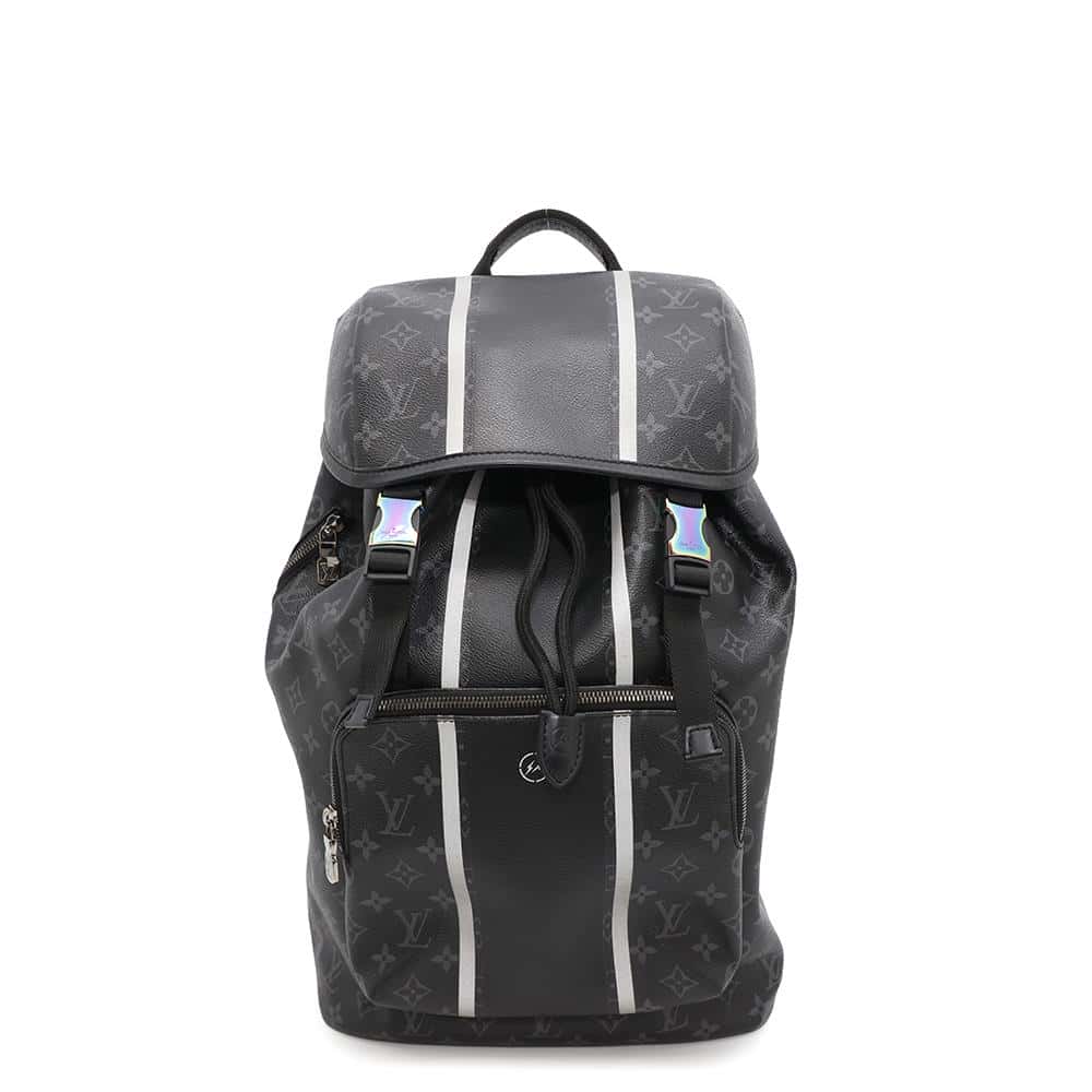 LOUIS VUITTON Backpack Fragment NoirM43409 Monogram Eclipse Flash Fragment Hiroshi Fujiwara