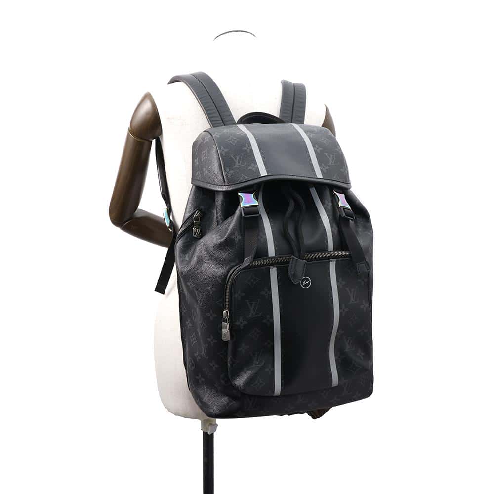LOUIS VUITTON Backpack Fragment NoirM43409 Monogram Eclipse Flash Fragment Hiroshi Fujiwara