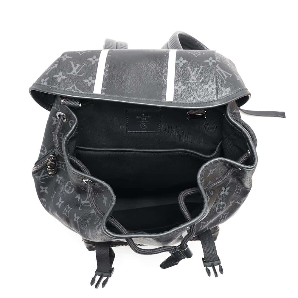 LOUIS VUITTON Backpack Fragment NoirM43409 Monogram Eclipse Flash Fragment Hiroshi Fujiwara