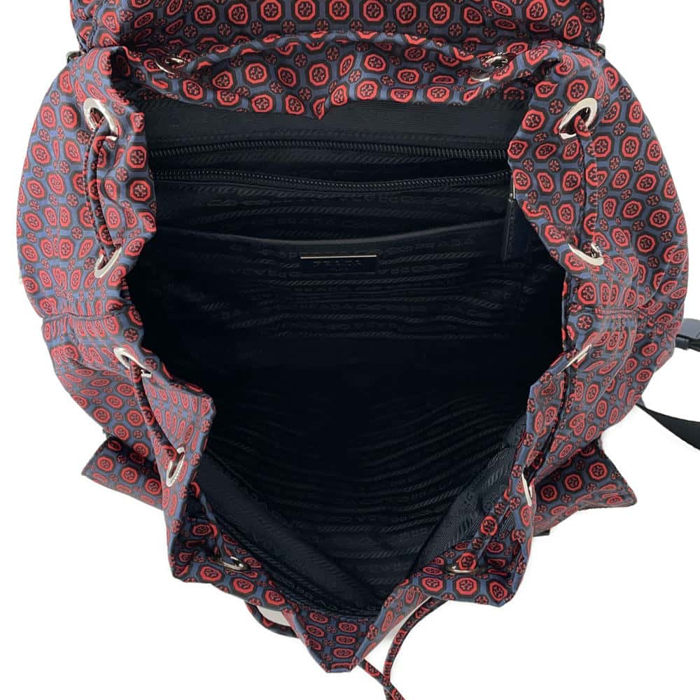 PRADA Backpack Navy/Red1BZ811 Nylon