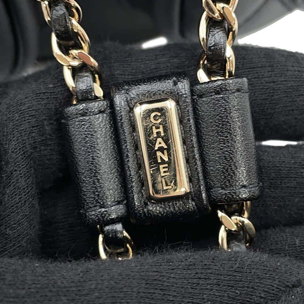 CHANEL Matelasse Backpack ChainShoulder BlackAS3787 Lambskin Size Small