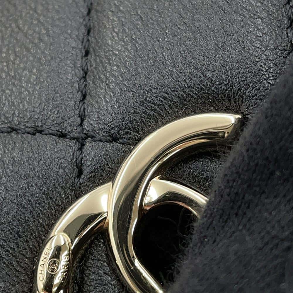 CHANEL Matelasse Backpack ChainShoulder BlackAS3787 Lambskin Size Small