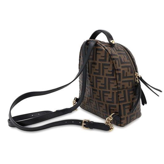 FENDI Zucca Backpack Brown8BZ038 Leather