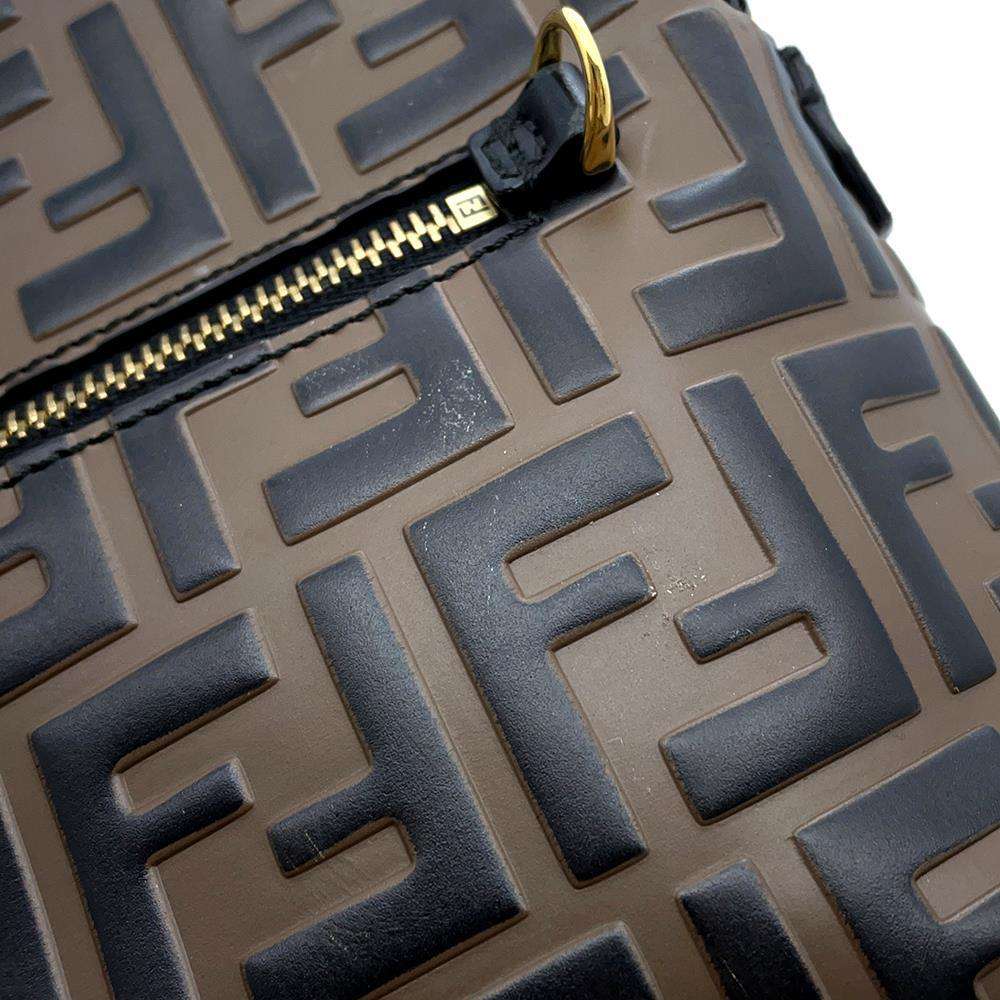 FENDI Zucca Backpack Brown8BZ038 Leather