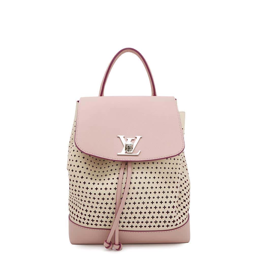LOUIS VUITTON Lockme Backpack Pink/IvoryM54577 Calf Leather