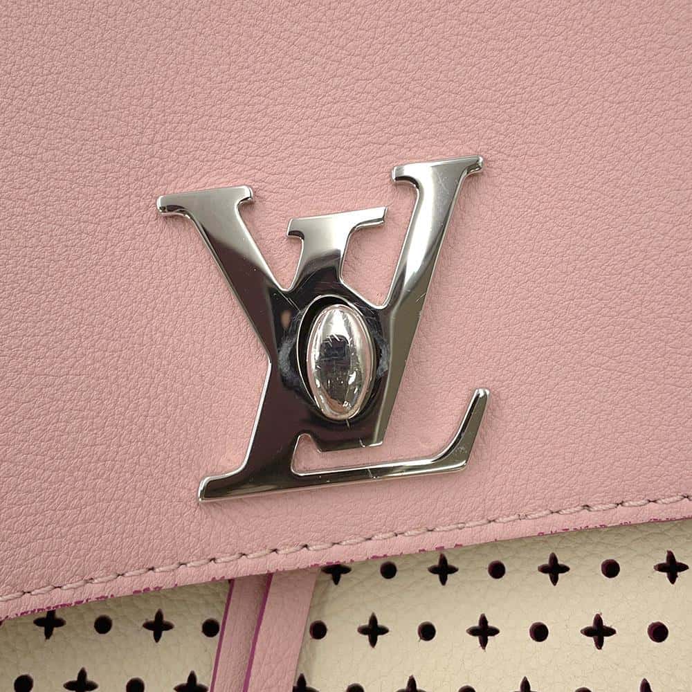 LOUIS VUITTON Lockme Backpack Pink/IvoryM54577 Calf Leather