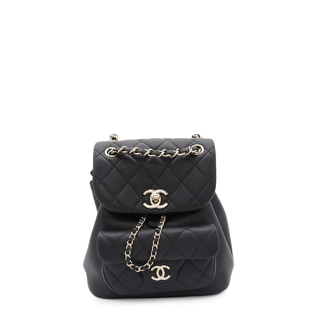CHANEL Matelasse Mini ChainBackpack BlackAS2908 Lambskin