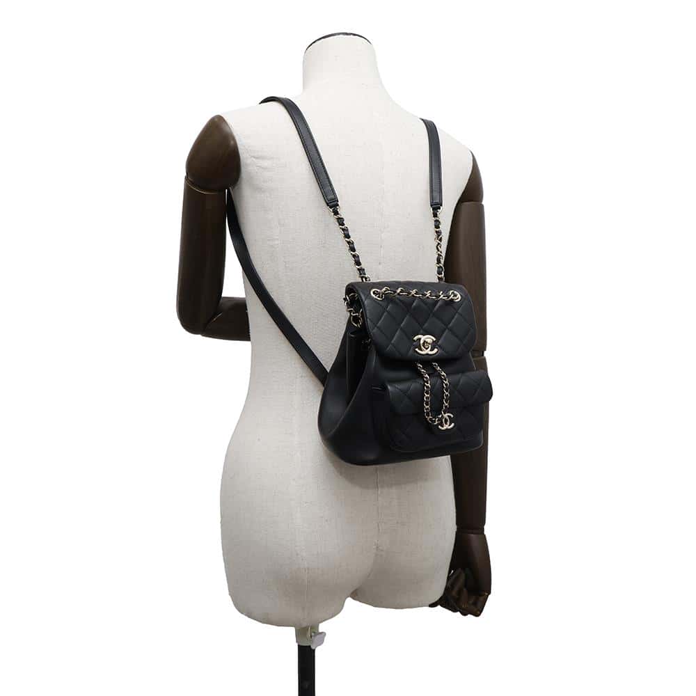 CHANEL Matelasse Mini ChainBackpack BlackAS2908 Lambskin