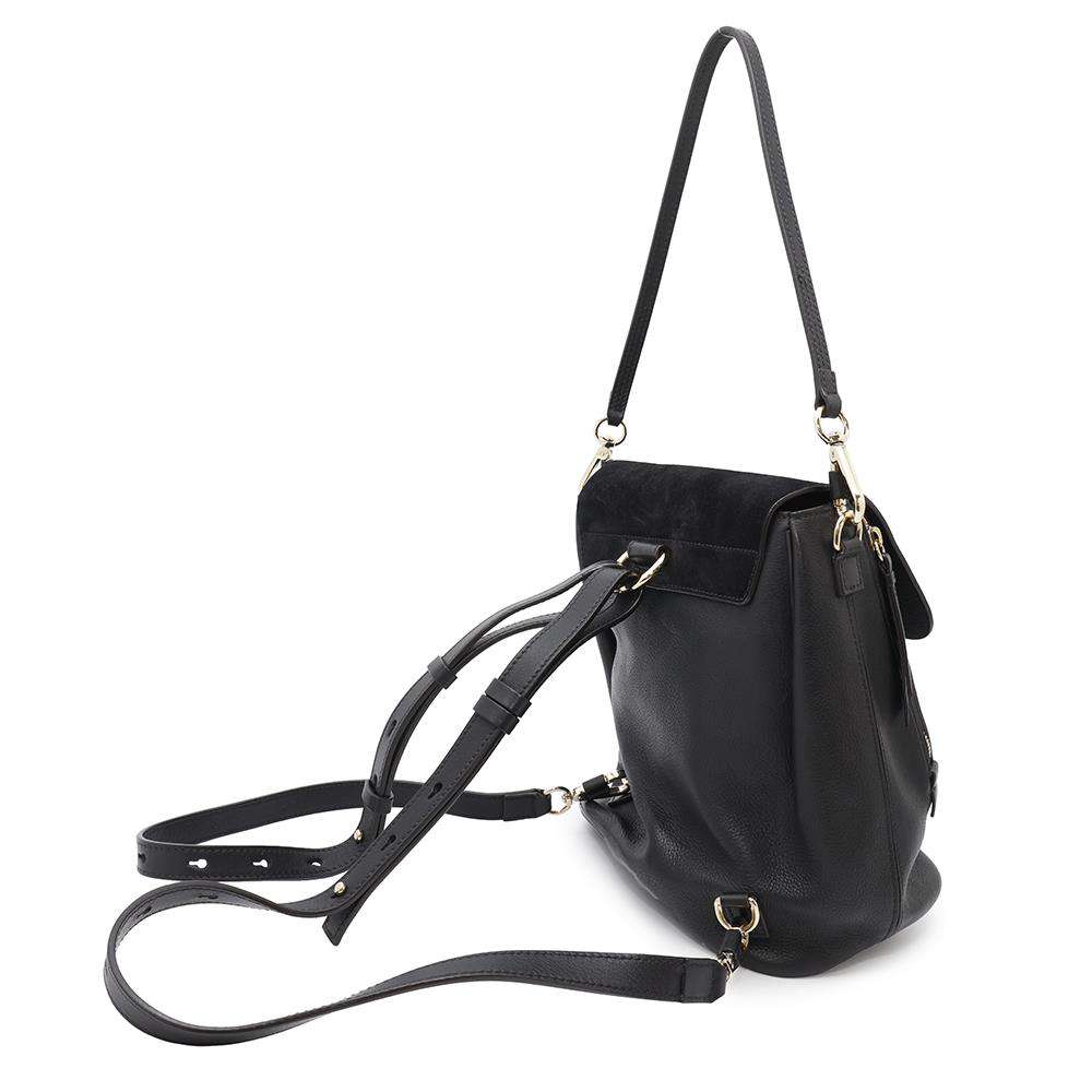 Chloe Faye Backpack Black3S1192-HEU Leather suede Size Small