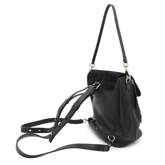 Chloe Faye Backpack Black3S1192-HEU Leather suede Size Small