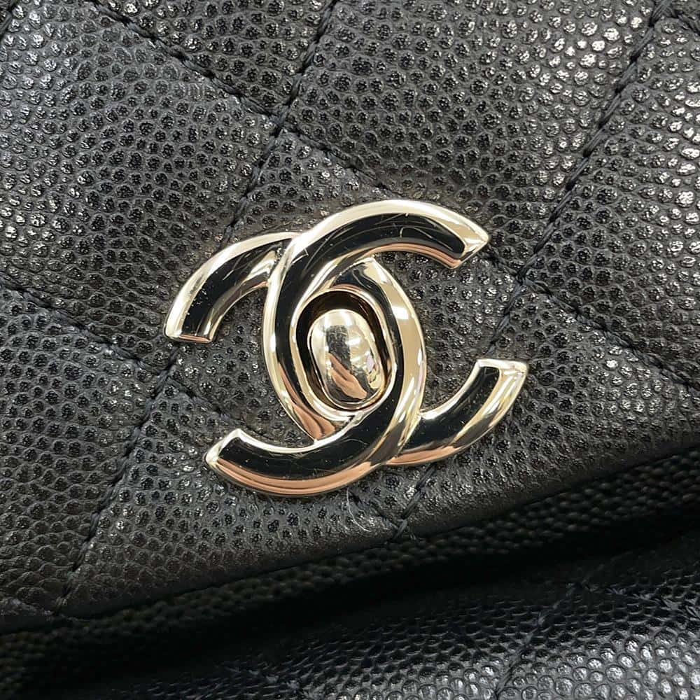 CHANEL Matelasse Backpack CC Logo Pocket BlackAS4399 Caviar Leather