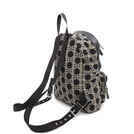 Balmain Backpack Brown Canvas