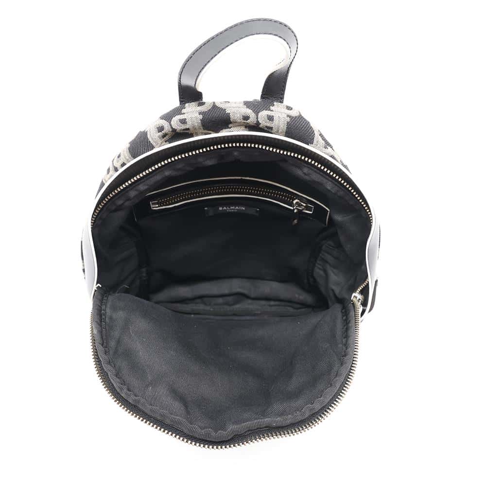 Balmain Backpack Brown Canvas