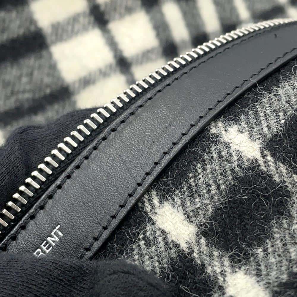 SAINT LAURENT PARIS City Backpack Black/White534967 Canvas