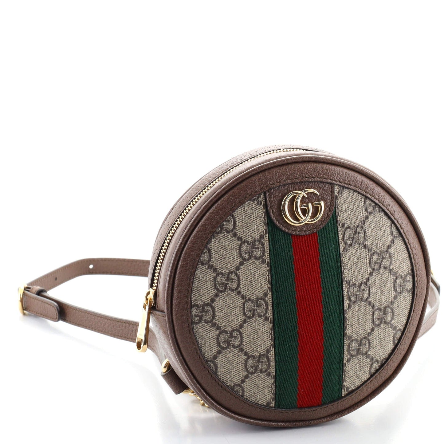 Ophidia Round Backpack GG Coated Canvas Mini