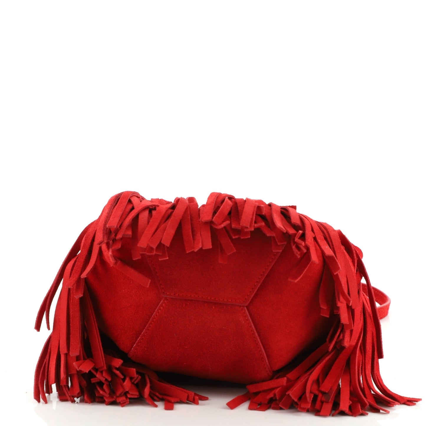 Fringe Monogram Bourse Bucket Bag Suede Mini