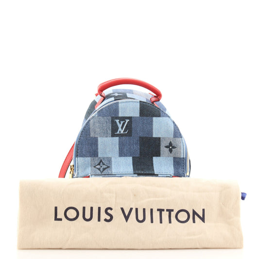 Palm Springs Backpack Damier and Monogram Patchwork Denim Mini