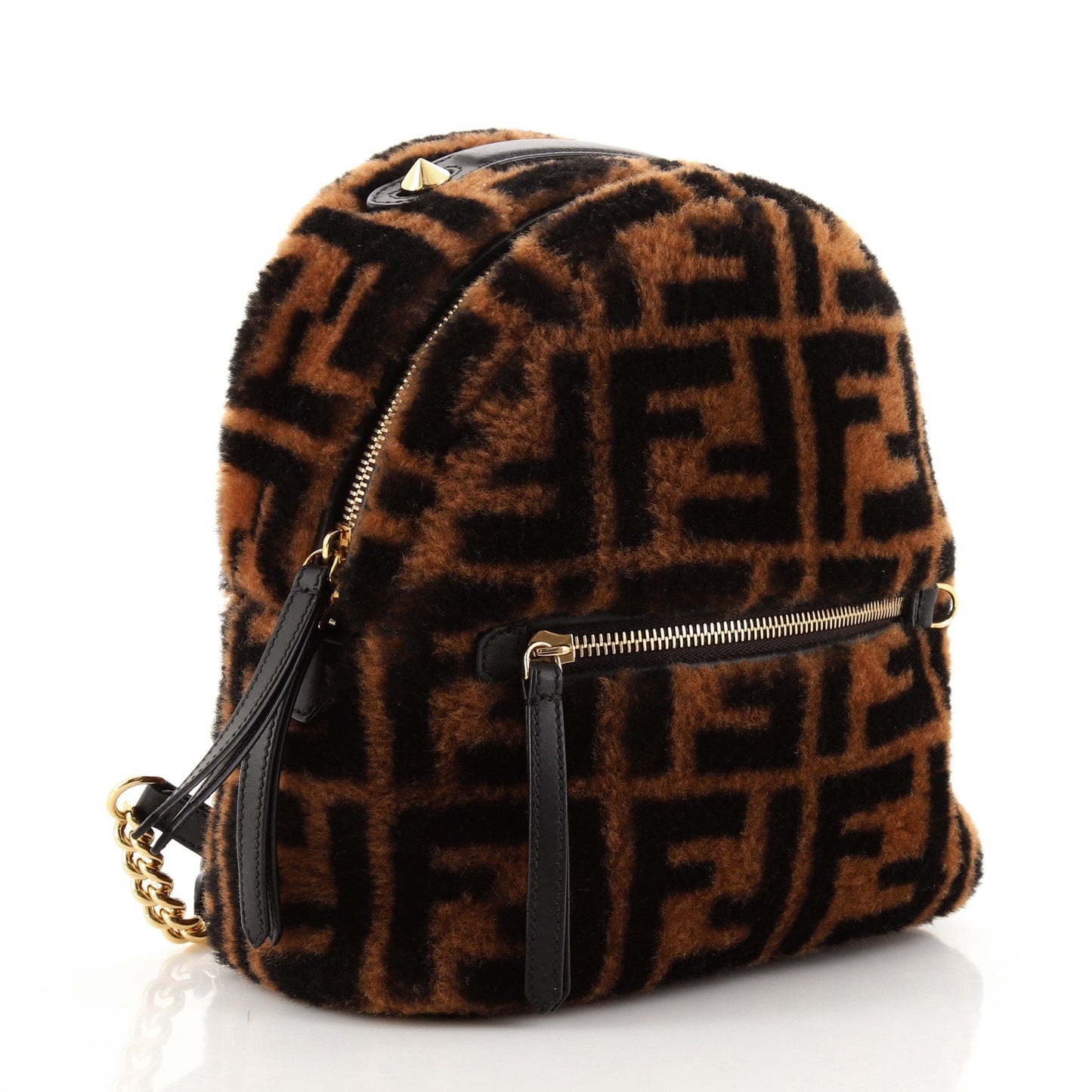 Zip Backpack Zucca Shearling Mini