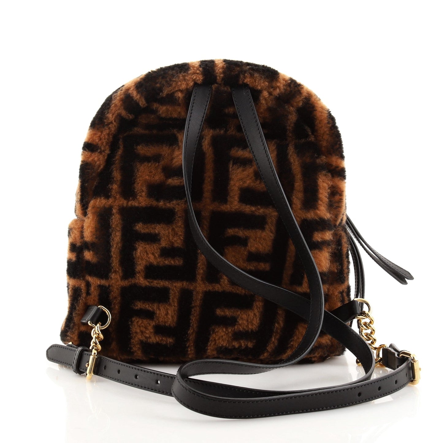 Zip Backpack Zucca Shearling Mini