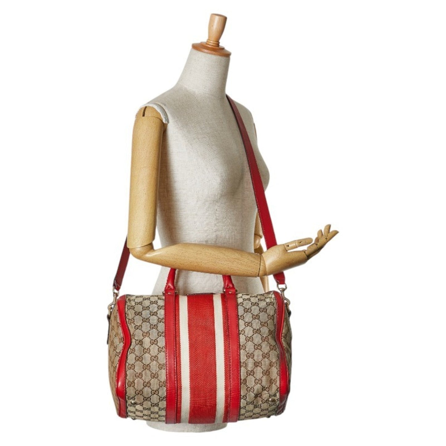 Gucci Sherry Beige Canvas Bag