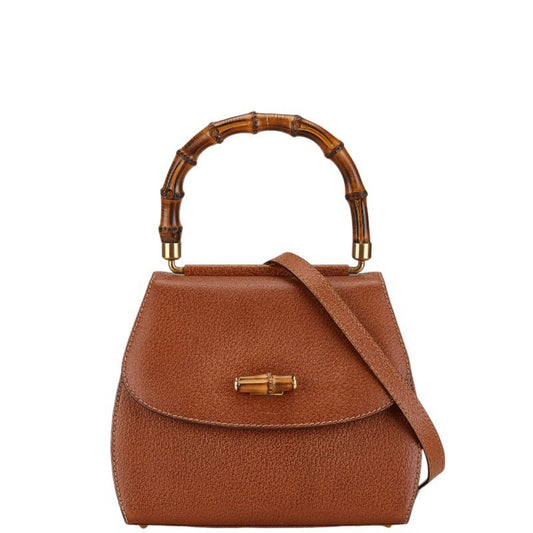 Gucci Bamboo Brown Leather Bag