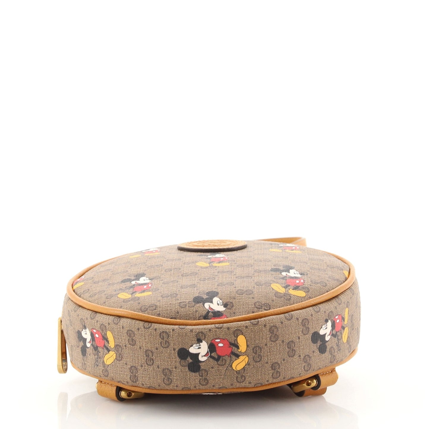 Disney Mickey Mouse Round Backpack Printed Mini GG Coated Canvas Mini