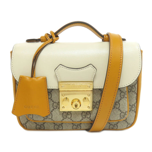 Gucci Padlock Brown Canvas Bag