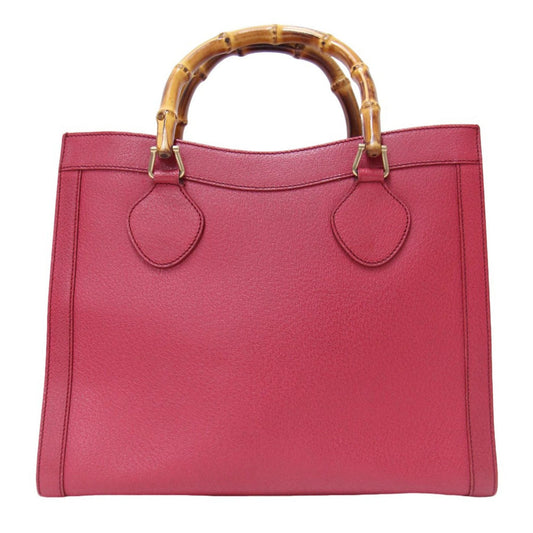 Gucci Bamboo Red Leather Bag