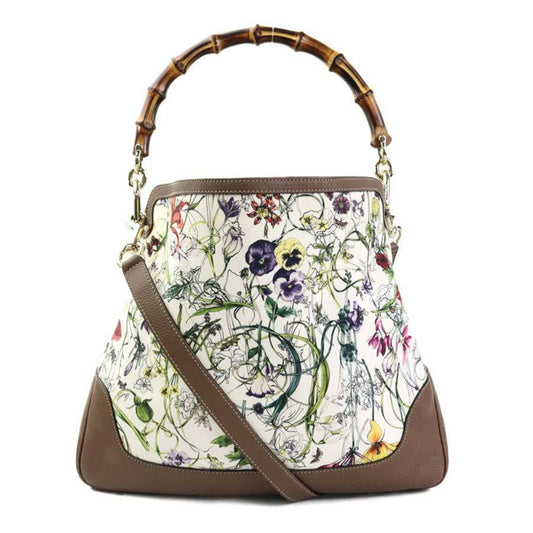 Gucci Diana White Canvas Bag