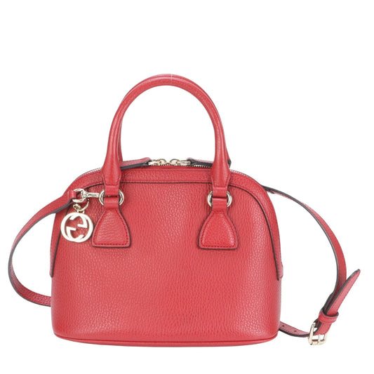 Gucci Dome Red Leather Bag