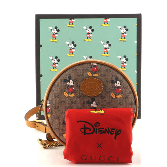 Disney Mickey Mouse Round Backpack Printed Mini GG Coated Canvas Mini