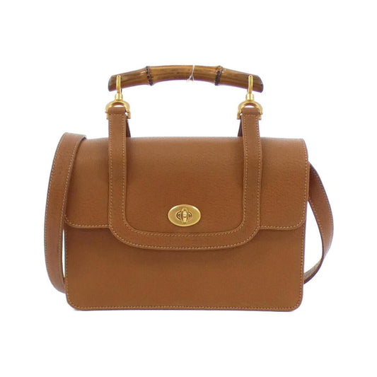 Gucci Bamboo Brown Leather Bag