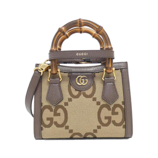 Gucci Diana Brown Canvas Bag