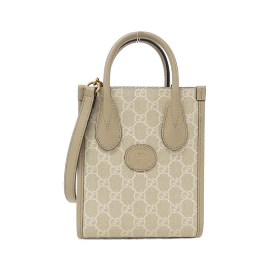 Gucci Interlocking G Beige Canvas Bag