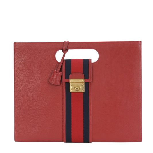 Gucci Shelly Red Leather Bag