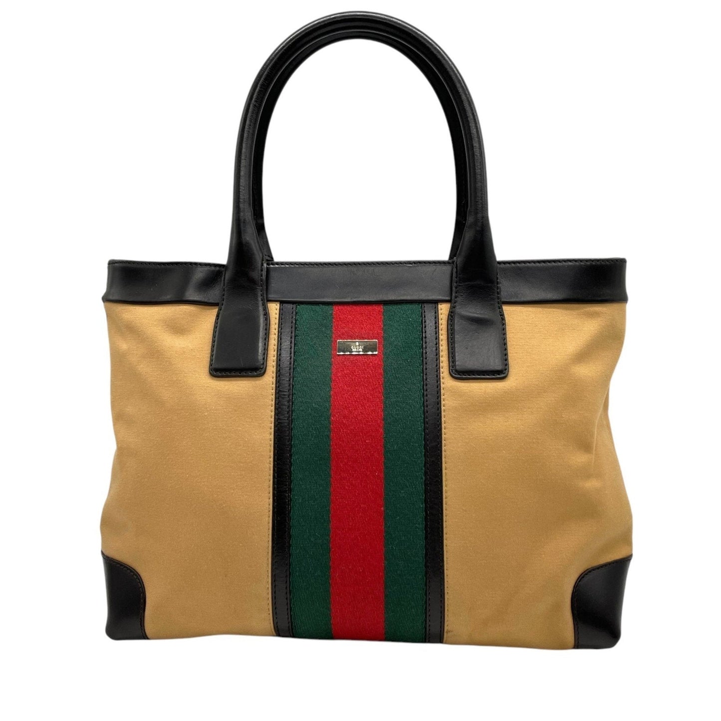 Gucci Web Beige Canvas Bag