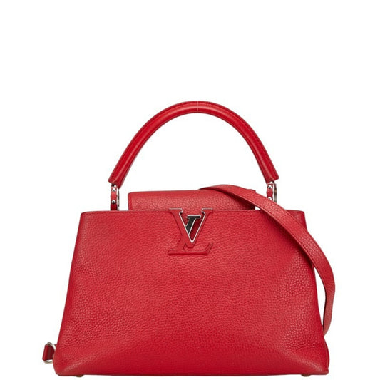 Louis Vuitton Capucines Red Leather Bag