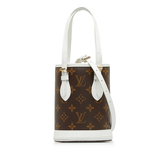 Louis Vuitton Bucket Brown Canvas Bag
