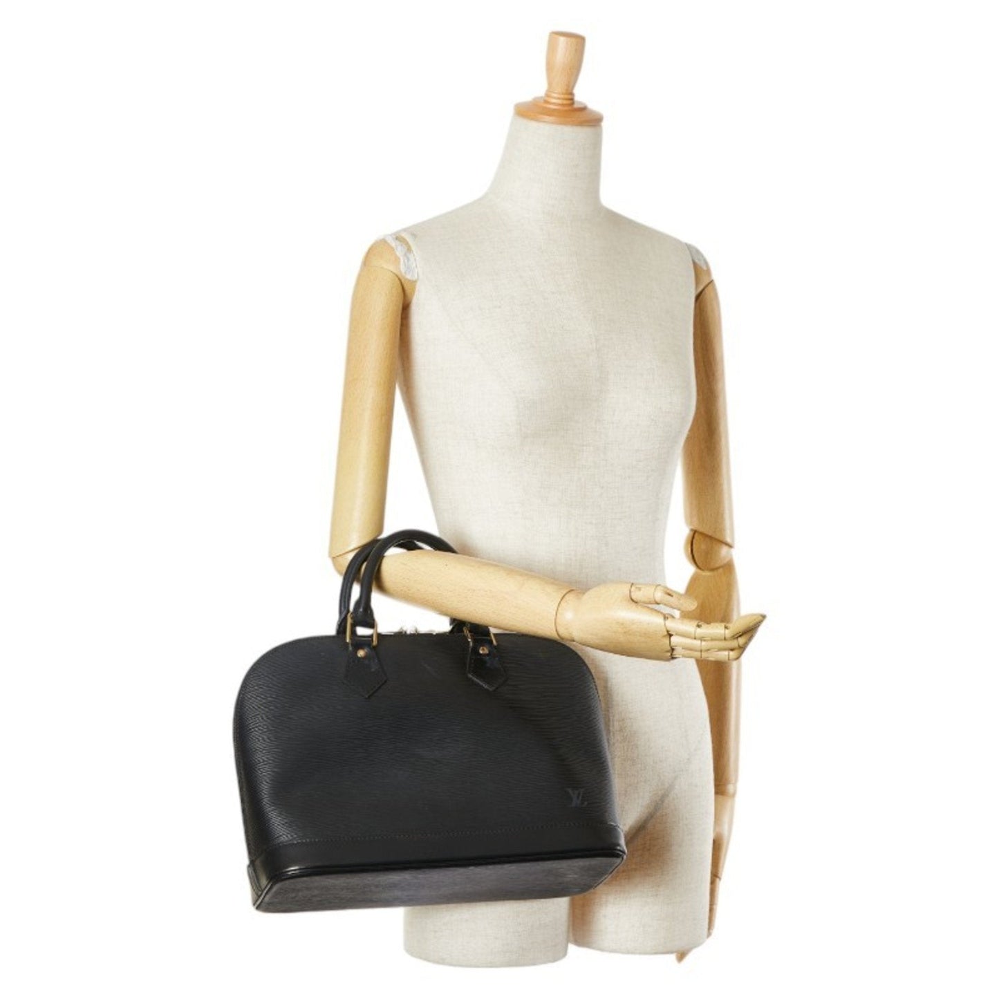 Louis Vuitton Alma Black Leather Bag