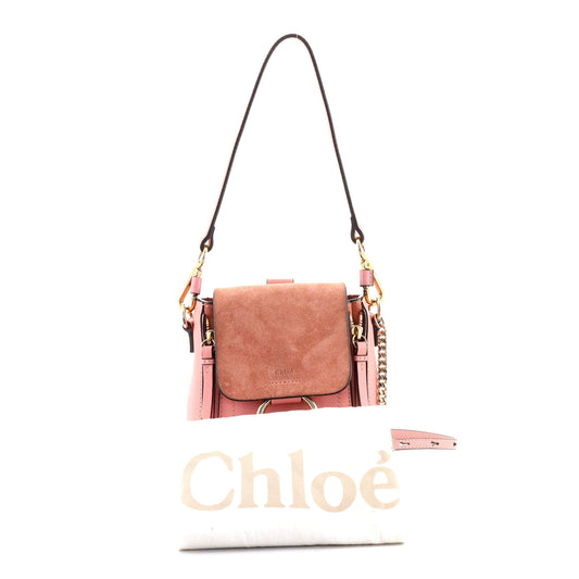 Faye Backpack Leather and Suede Mini