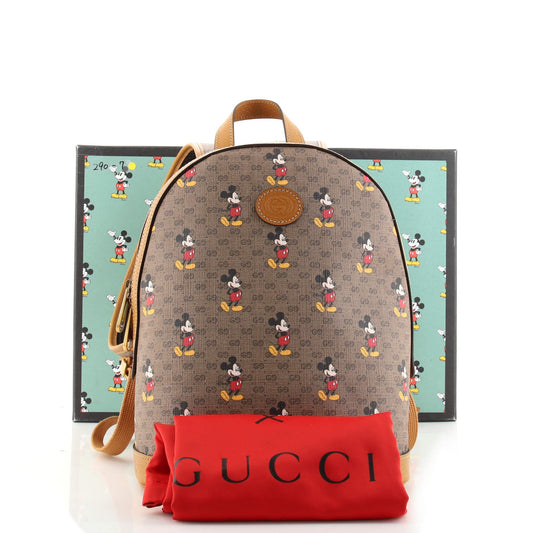 Disney Mickey Mouse Backpack Printed Mini GG Coated Canvas Small