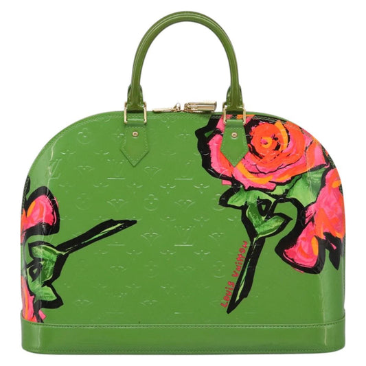 Louis Vuitton Alma Green Patent Leather Bag